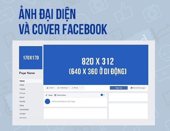 Kích thước ảnh chuẩn trên fanpage Facebook